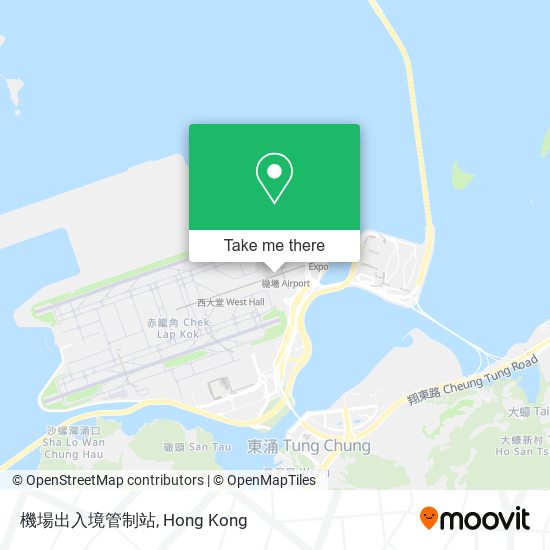 機場出入境管制站 map