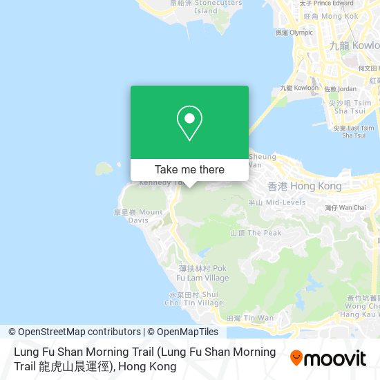 Lung Fu Shan Morning Trail map