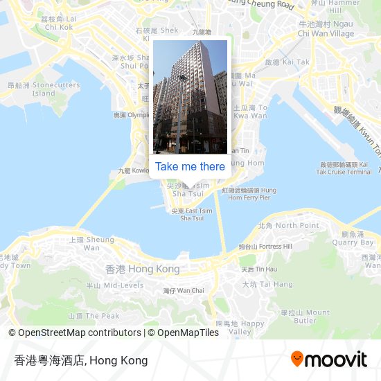 香港粵海酒店 map