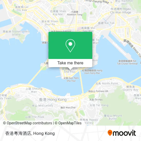 香港粵海酒店地圖