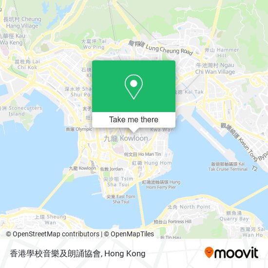 香港學校音樂及朗誦協會地圖