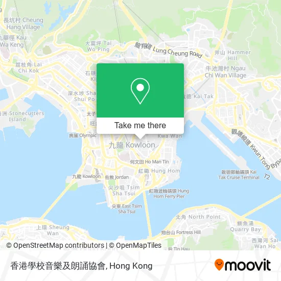 香港學校音樂及朗誦協會地圖