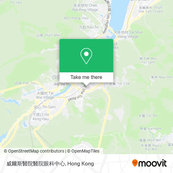 威爾斯醫院醫院眼科中心地圖