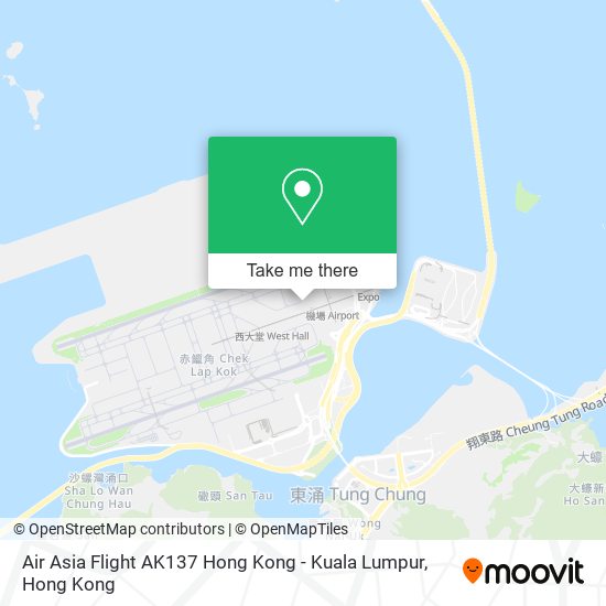 Air Asia Flight AK137 Hong Kong - Kuala Lumpur map