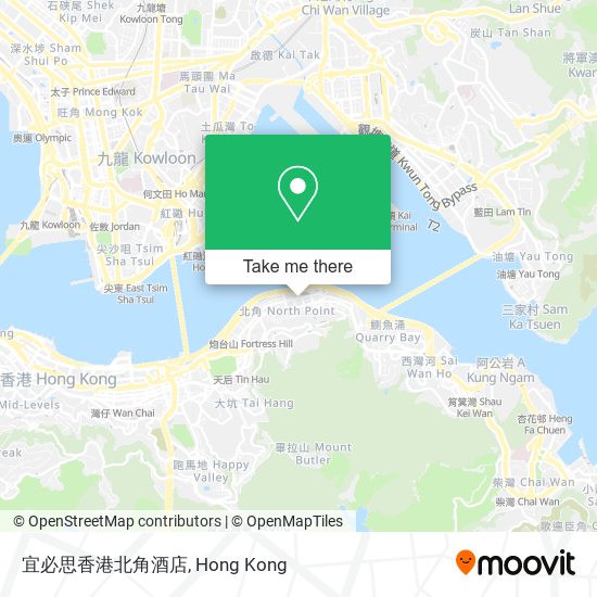 宜必思香港北角酒店 map