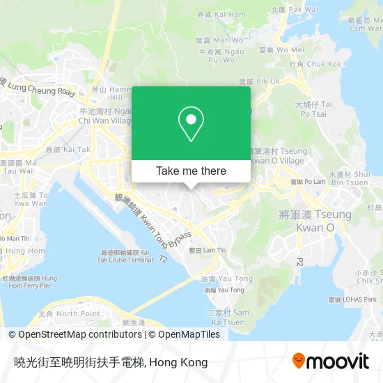 曉光街至曉明街扶手電梯 map