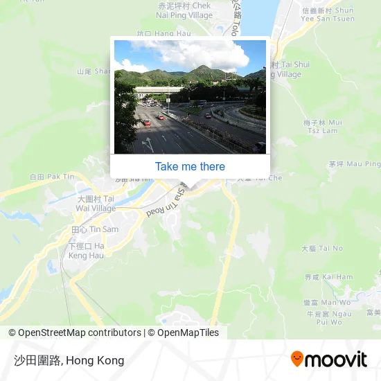 沙田圍路 map