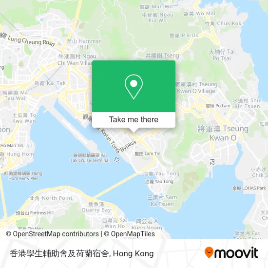 香港學生輔助會及荷蘭宿舍地圖