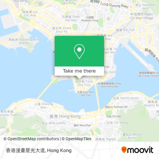 香港漫畫星光大道 map