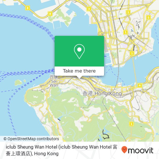 iclub Sheung Wan Hotel map