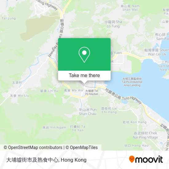 大埔墟街市及熟食中心地圖