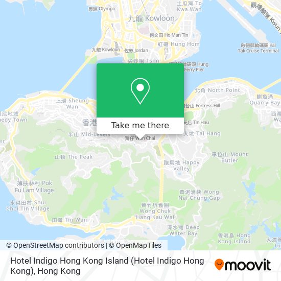 Hotel Indigo Hong Kong Island map