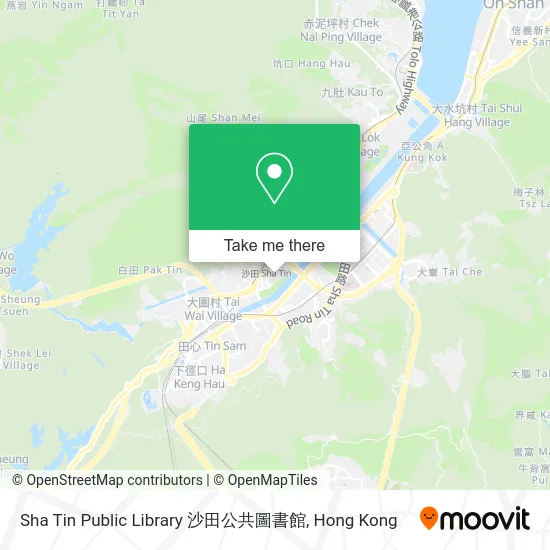 Sha Tin Public Library 沙田公共圖書館 map