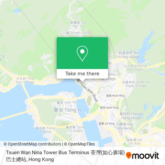 Tsuen Wan Nina Tower Bus Terminus 荃灣(如心廣場)巴士總站地圖
