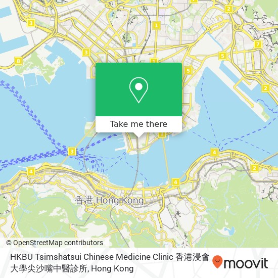 HKBU Tsimshatsui Chinese Medicine Clinic 香港浸會大學尖沙嘴中醫診所 map