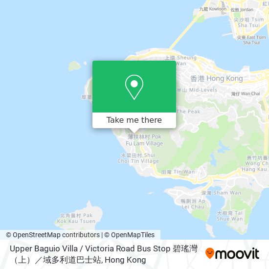 Upper Baguio Villa / Victoria Road Bus Stop 碧瑤灣（上）／域多利道巴士站 map