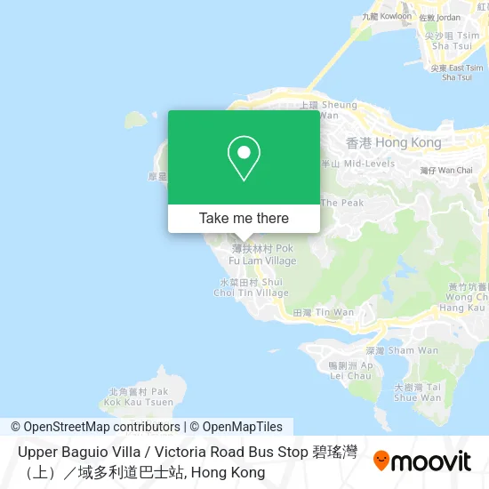 Upper Baguio Villa / Victoria Road Bus Stop 碧瑤灣（上）／域多利道巴士站地圖