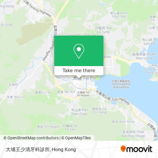 大埔王少清牙科診所地圖