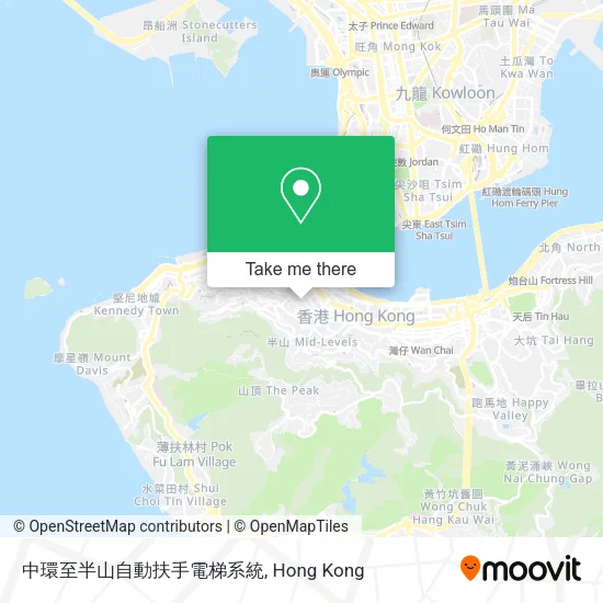 中環至半山自動扶手電梯系統 map