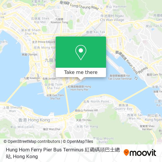 Hung Hom Ferry Pier Bus Terminus 紅磡碼頭巴士總站 map