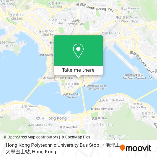 Hong Kong Polytechnic University Bus Stop 香港理工大學巴士站 map