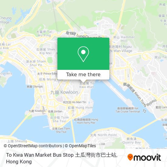 To Kwa Wan Market Bus Stop 土瓜灣街市巴士站 map