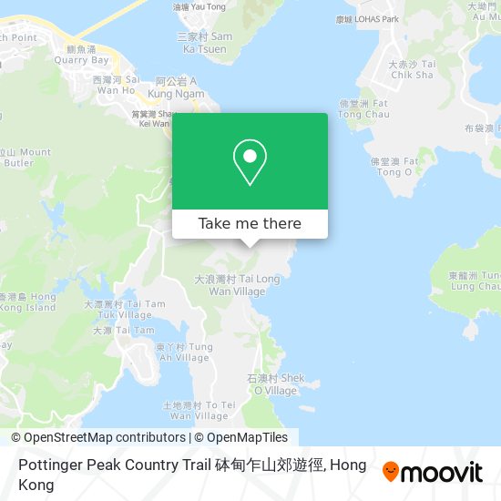 Pottinger Peak Country Trail 砵甸乍山郊遊徑地圖