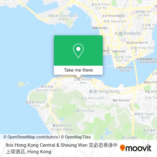 Ibis Hong Kong Central & Sheung Wan 宜必思香港中上環酒店 map