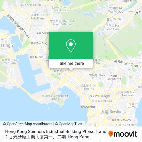 Hong Kong Spinners Industrial Building Phase 1 and 2 香港紗廠工業大廈第一、二期地圖