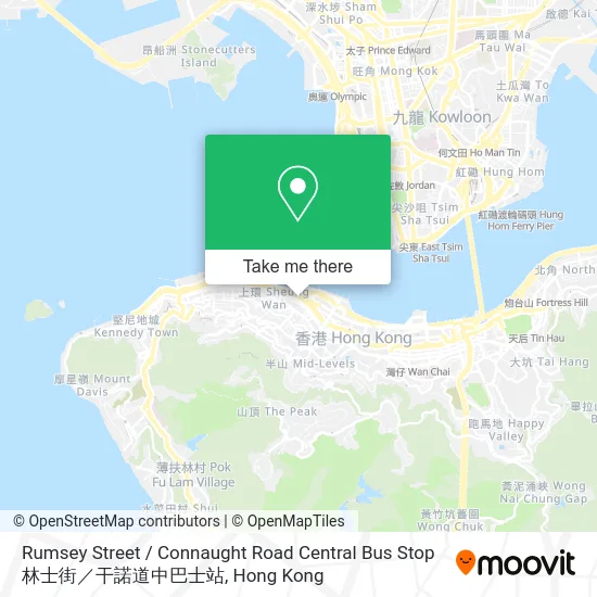 Rumsey Street / Connaught Road Central Bus Stop 林士街／干諾道中巴士站 map