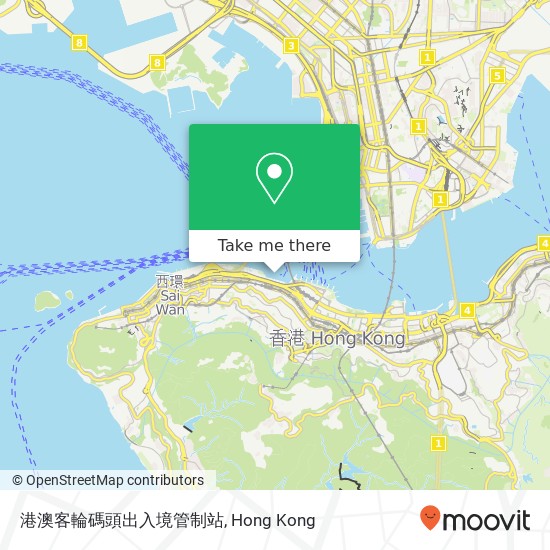 港澳客輪碼頭出入境管制站 map