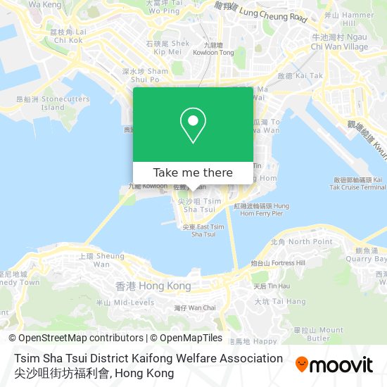 Tsim Sha Tsui District Kaifong Welfare Association 尖沙咀街坊福利會地圖