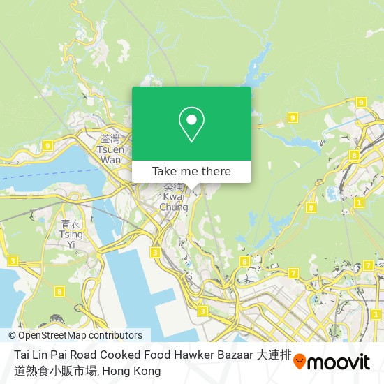Tai Lin Pai Road Cooked Food Hawker Bazaar 大連排道熟食小販市場 map
