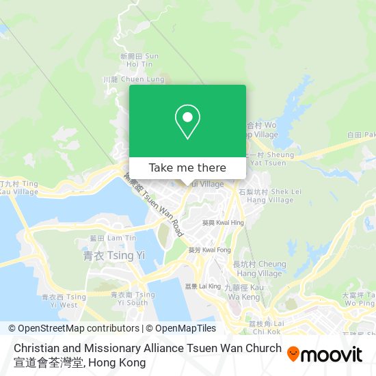 Christian and Missionary Alliance Tsuen Wan Church 宣道會荃灣堂 map