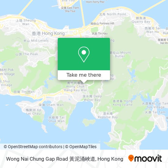 Wong Nai Chung Gap Road 黃泥涌峽道 map