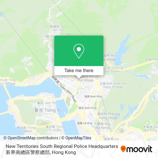 New Territories South Regional Police Headquarters 新界南總區警察總部地圖