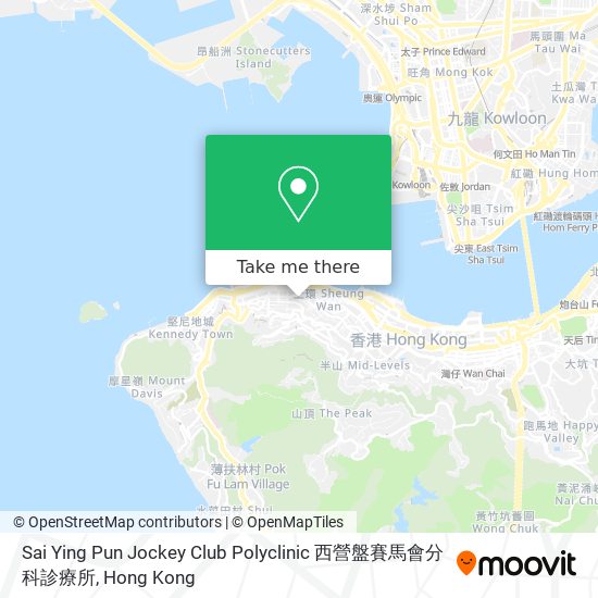 Sai Ying Pun Jockey Club Polyclinic 西營盤賽馬會分科診療所地圖