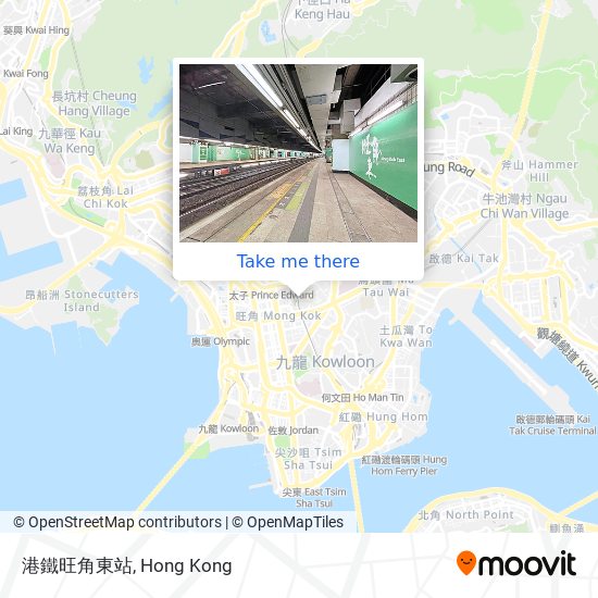 港鐵旺角東站 map