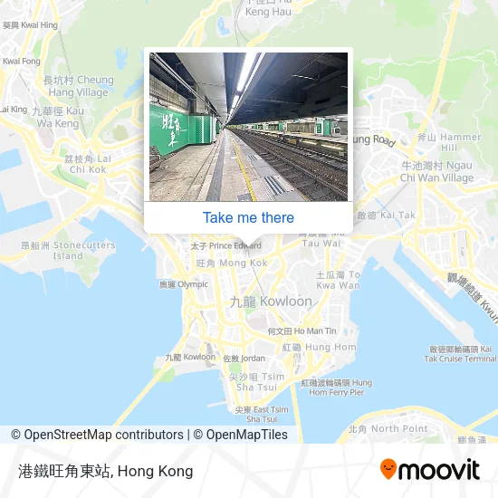 港鐵旺角東站 map