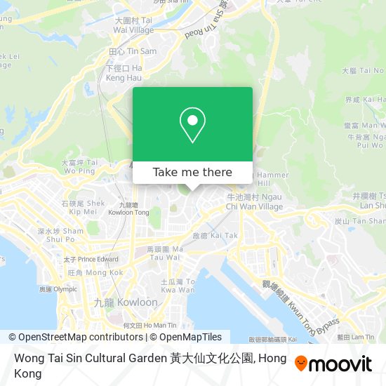 Wong Tai Sin Cultural Garden 黃大仙文化公園地圖