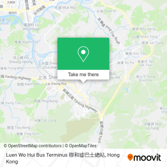 Luen Wo Hui Bus Terminus 聯和墟巴士總站 map
