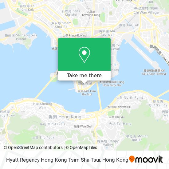 Hyatt Regency Hong Kong Tsim Sha Tsui map