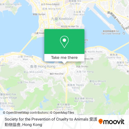 Society for the Prevention of Cruelty to Animals 愛護動物協會 map