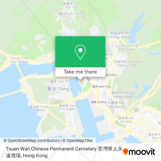 Tsuen Wan Chinese Permanent Cemetery 荃灣華人永遠墳場地圖