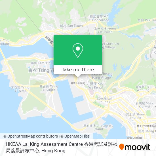 HKEAA Lai King Assessment Centre 香港考試及評核局荔景評核中心地圖