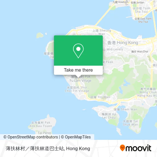 薄扶林村／薄扶林道巴士站地圖