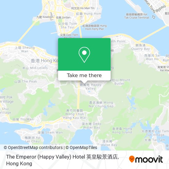 The Emperor (Happy Valley) Hotel 英皇駿景酒店 map