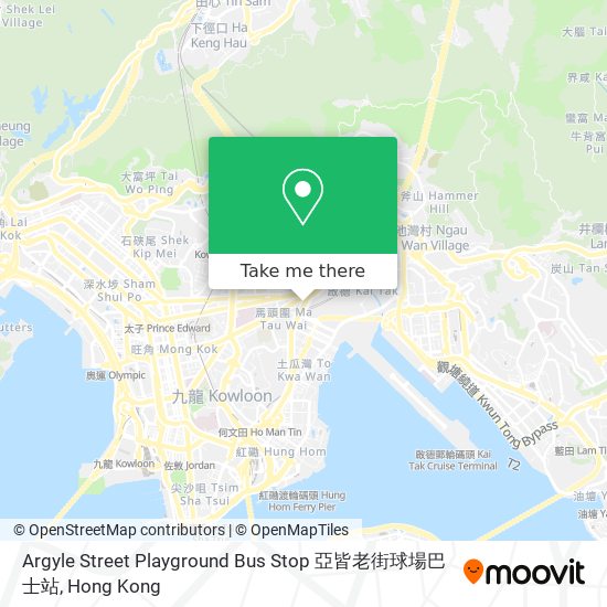 Argyle Street Playground Bus Stop 亞皆老街球場巴士站 map