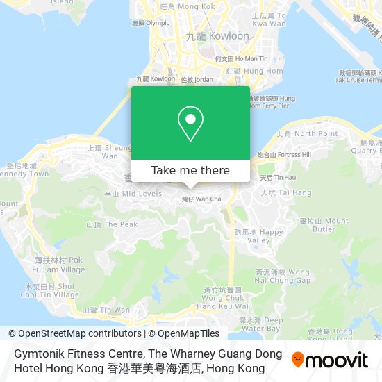 Gymtonik Fitness Centre, The Wharney Guang Dong Hotel Hong Kong 香港華美粵海酒店 map