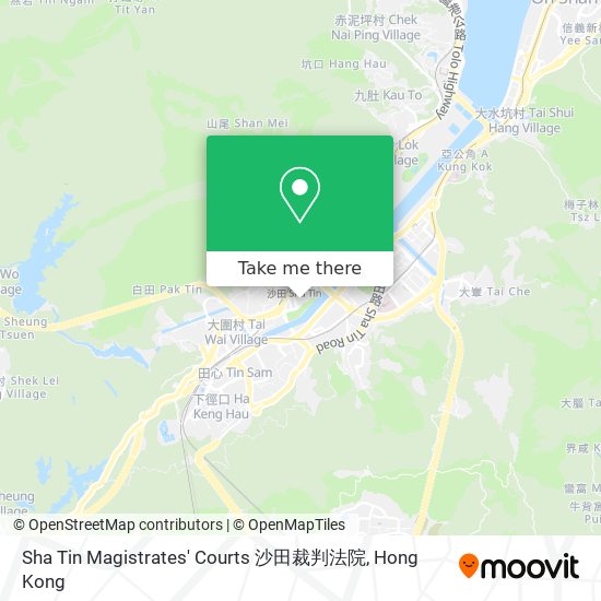 Sha Tin Magistrates' Courts 沙田裁判法院 map